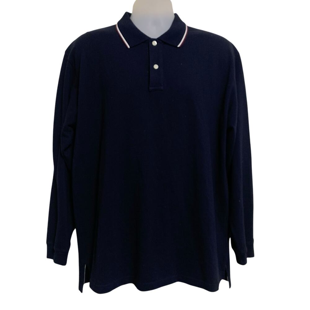 J.Crew Long Sleeve Classic Polo Shirt Mens Size L